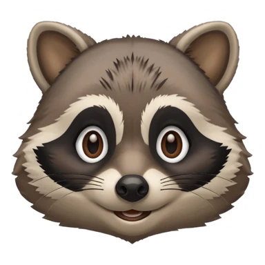 smiling raccoon sticker