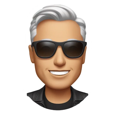 Elon musk with ulta sunglasses  sticker