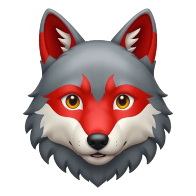 Wolf red sticker