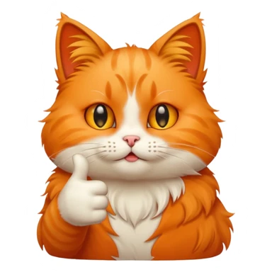 cat with teary eyes and a thumbs up sticker