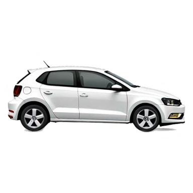 White Volkswagen polo beats sticker
