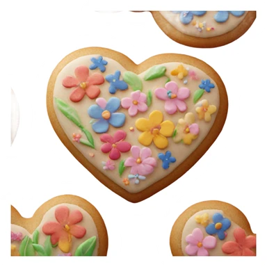 Cookie heart with ohana sticker