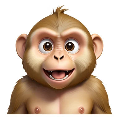 Cinematic Comical Macaque Portrait Emoji, Head tilted dramatically with an exaggeratedly shocked expression, featuring a dynamic, animated face with wide, comically expressive eyes full of humorous disbelief, Simplified yet hilariously expressive features, highly detailed, glowing with a slightly sassy glow, high shine, dramatic yet playful, stylized with an air of quirky primate attitude, soft glowing outline, capturing the essence of a meme-worthy macaque that looks ready to side-eye its way into viral fame! sticker