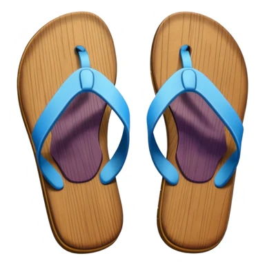 wood flip flop sticker