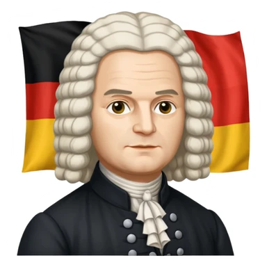 johann sebastian bach german flag sticker