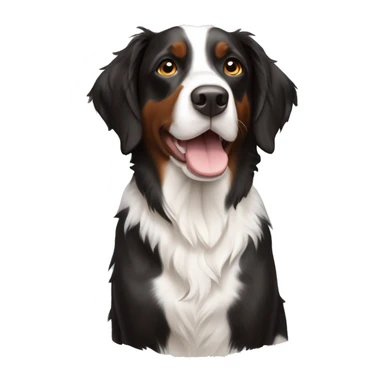 black and white crossbreed brittany spaniel and border collie sticker