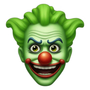 toxic green clown sticker