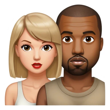 Kanye west with taylor swift sticker