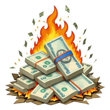 exploding stack of russian ruble notes sticker