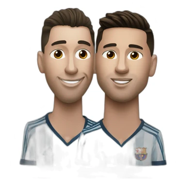 ronaldo kissing messi sticker