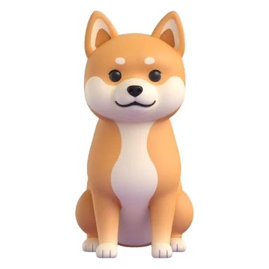 shiba inu standing, sad sticker