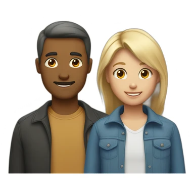 father and his 3 children, older boy with blonde hair, shorter boy with black hair, and girl with medium carmel colored hair  sticker