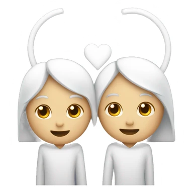 Two white hearts that connected with each other for rest of their lives  sticker