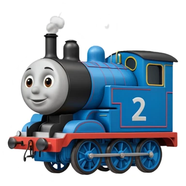 Thomas the tank engine 2d side emoji sticker