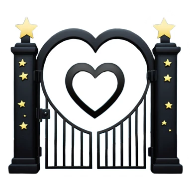 emo heart with night sky and dark gate sticker