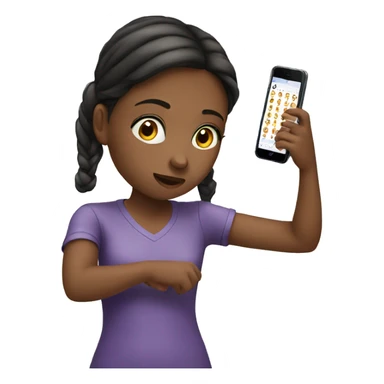 Girl watching the phone sticker