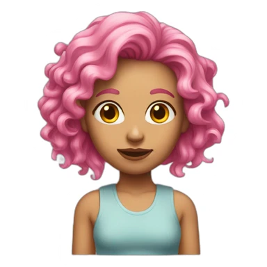 very-ugly-girl-pink-hair sticker