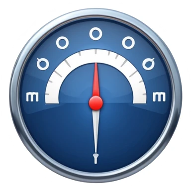 depth meter gauge emoji style, no numbers, with a pointer or needle sticker