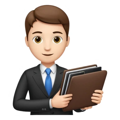 a financier with a portfolio sticker