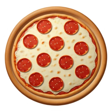 chibi style A pepperoni pizza with evenly sized pepperoni slices, no face, cute, sticker sticker