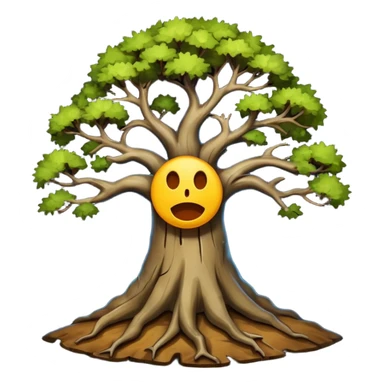 hallow tree, negative : emoji. sticker