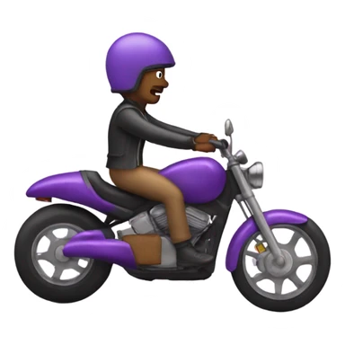 biker riding on egg plant sticker