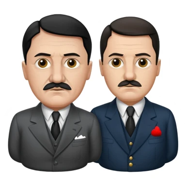 Adolf Hitler and mussolini of italy sticker