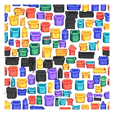 colorful modeling clay containers sticker