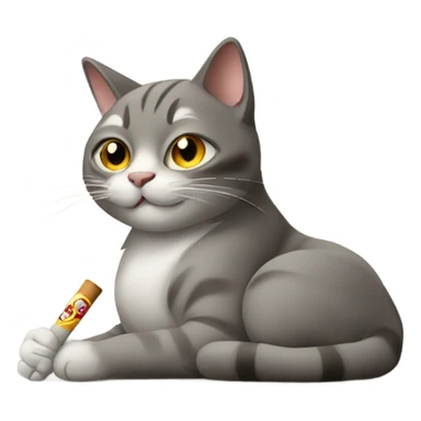 Cat smoking weed sticker