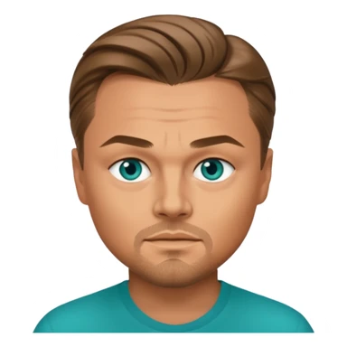 Leonardo DiCaprio with teal eyes sticker