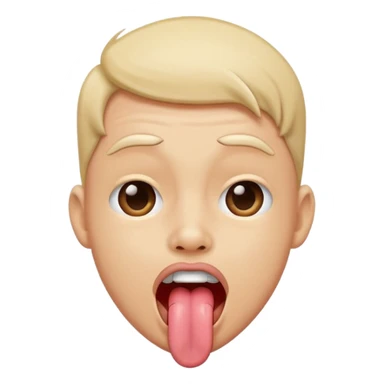 Person sticking tongue out and shaking their head  sticker