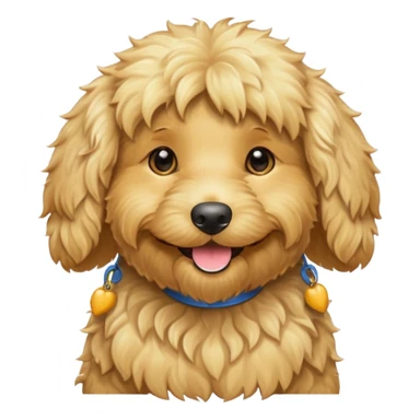 Golden doodle blonde dog sticker