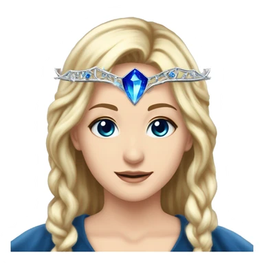 The Ravenclaw Diadem is a tiara-like object with a majestic design, made of gleaming silver and set with glittering blue gems. It is enchanted to enhance the wisdom and intellect of its wearer. Voldemort turned it into a Horcrux, embedding a fragment o sticker