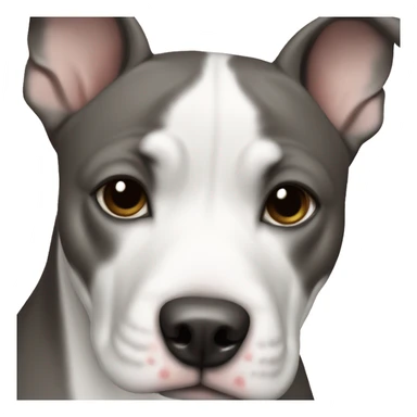 Dog Amstaff black and white sticker