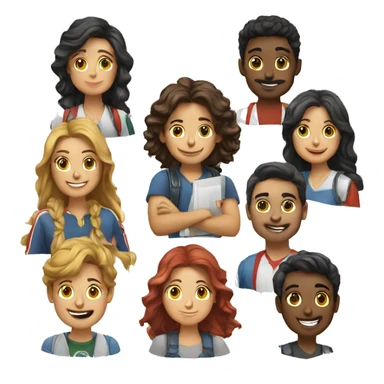 Un grupo de estudiantes de italiano  sticker