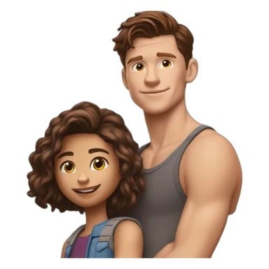 Zendaya et Tom Holland sticker