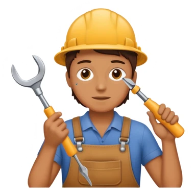 person Repairing a tool sticker