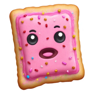 Realistic Pink poptart with glitter sprinkles sticker