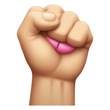 balled up fist with pinkie up sticker
