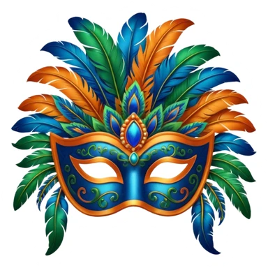 carnival mas costume, blue, green and orange preferably  sticker