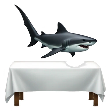 Black Shark in a table sticker