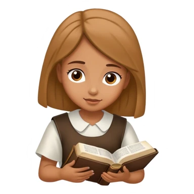 Girl studying the Bible  sticker
