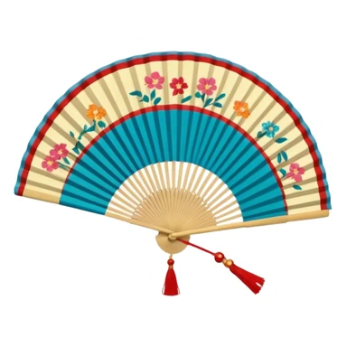 Japanese hand fan sticker