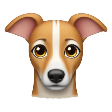 Fawn tiger greyhound with striped nose sticker