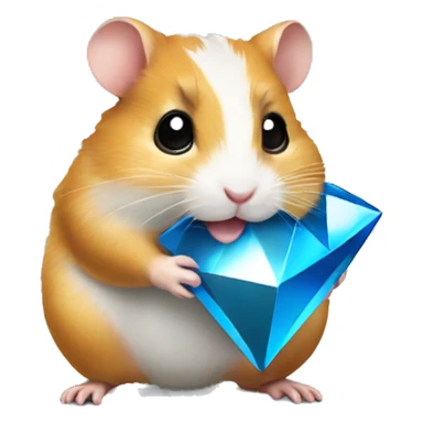 A hamster holding youtube diamond play button award sticker