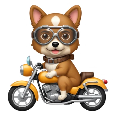 Perro en moto sticker
