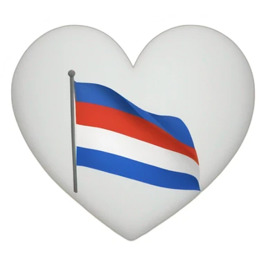 russian empire flag (black yellow white colors) in heart like IOS emoji minimalistic sticker