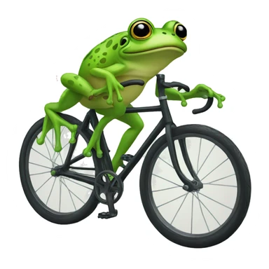 Frog with specs on bike sticker