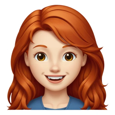 Long haired redhead winking  sticker