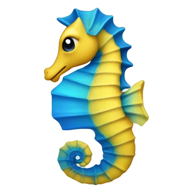 Yellow-blue seahorse sticker